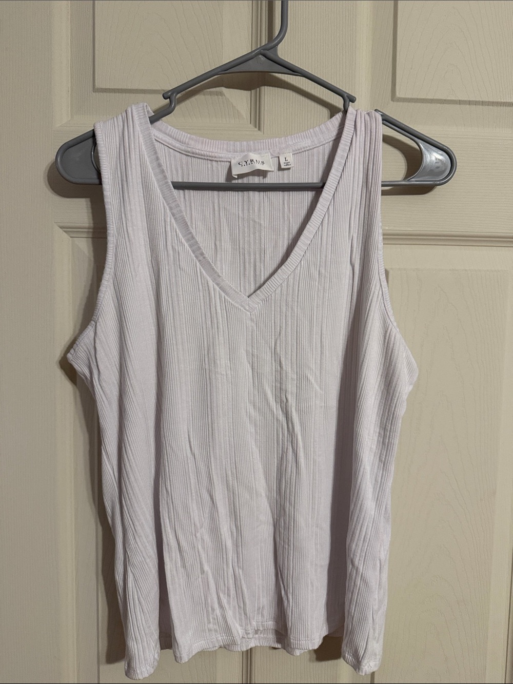 a new day Light Lavender Ribbed V-Neck Tank Top